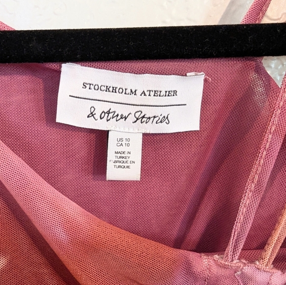 & Other Stories Ruched Tie-Dye One-Shoulder Midi Dress – Perfect for Parties - Picture 4 of 5